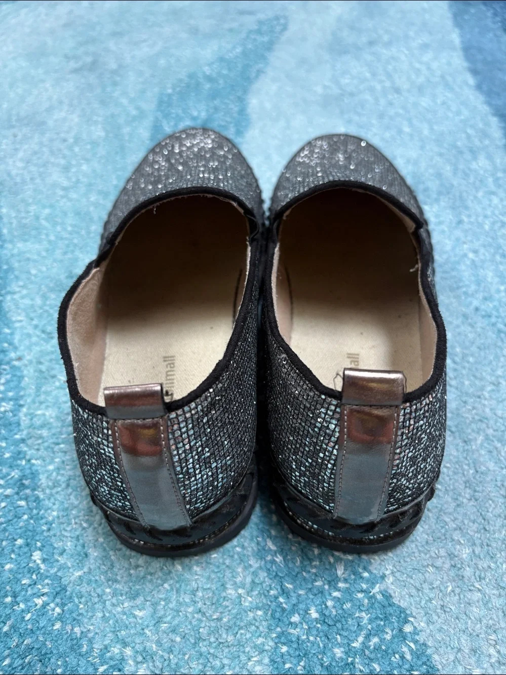 Jolimall Slip On Sparkly Shoes, Sz 10